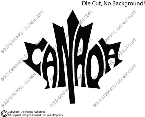 Adesivo vinile foglia acero canadese forma word art canadese - Foto 5 di 7
