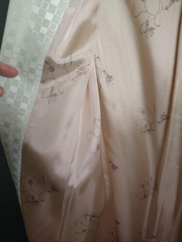 Vintage handmade Ivory checked shawl collar Duster Jacket Large Formal wedding - Picture 6 of 9