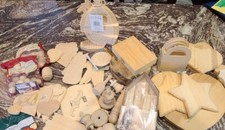 Huge lot of Wood Blanks, Perfect for Painting  Craft Projects. Over 80 peices 
