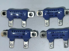 300 Ohm  10 Watt  3% Non-Inductive Sprague Flat Resistor’s New Pack Of (4)