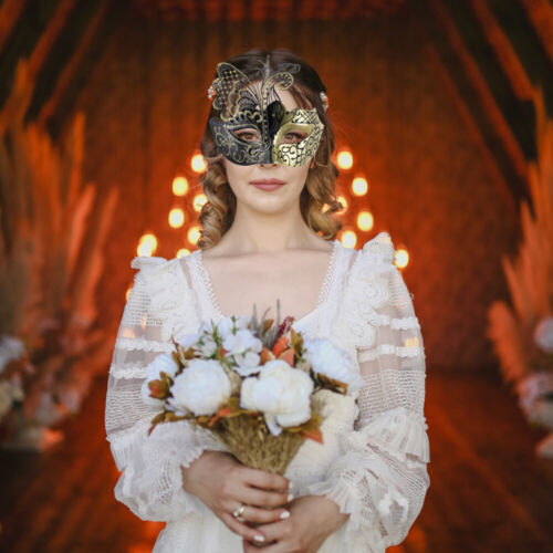 Maschera in maschera oggetti di scena vintage farfalla forniture festa di Halloween-RO - Foto 1 di 17