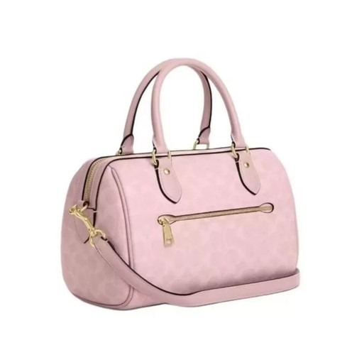 NWT Coach Rowan Satchel Bag In Signature Canvas CV961 pink - Picture 41 of 41