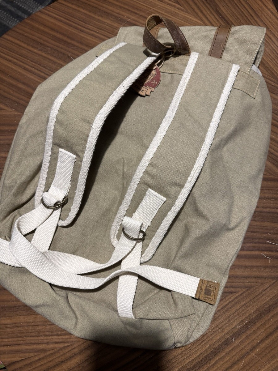 Sac à Dos Fait Main En Toile Et Cuir THE BARREL SHACK 'Nina' - Neuf Avec étiquettes, Style Vintage Et éco-friendly