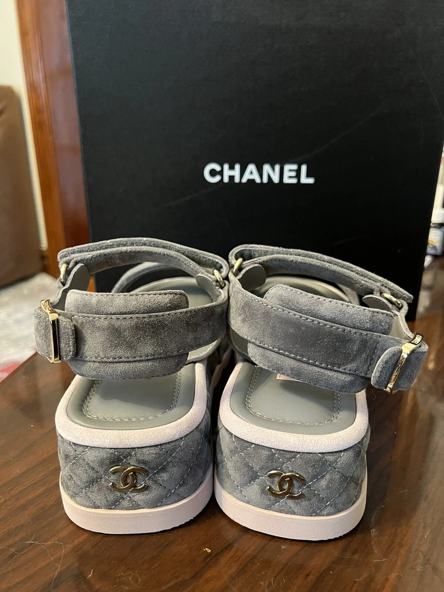 Chanel Quilted Platform Sandals CC Logo