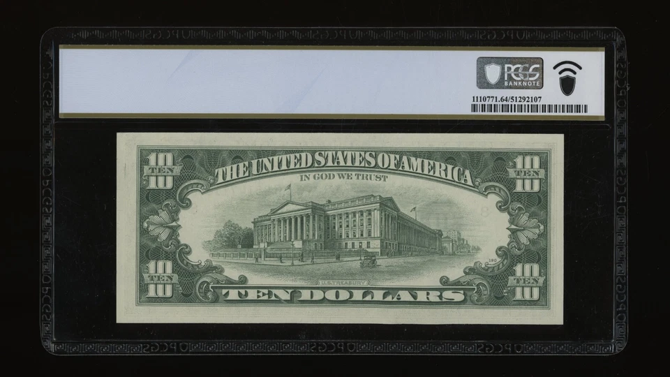 DBR 1969-C $10 FRN St. Louis Fr. 2021-H PCGS-B 64 PPQ Serial H55147113A - Image 2 of 2