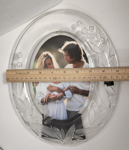 Mikasa Oval Etched Glass Picture Frame 5 X 7 - Picture 10 of 12
