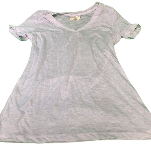 Bobbie Brooks, Small, V-Neck T Shirt, S/S Basic Stretch Top, White, NWT - 第 1/7 張圖片