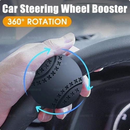 Black Car Steering Wheel Handle Aid Auto Booster Ball Spinner Knob Accessories - Picture 5 of 19