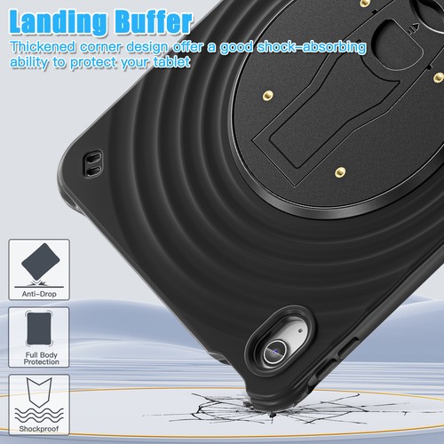 Funda resistente con soporte giratorio 360° a prueba de golpes + correa para iPad 11th (A16)/Pro 13 - Imagen 5 de 11