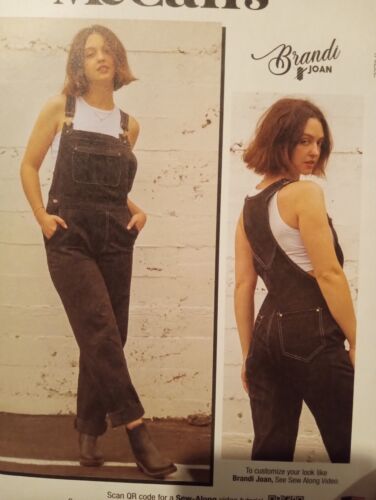 Women's Overalls Sewing Pattern Denim Bib Overall Patterns M8437 Brandi Joan