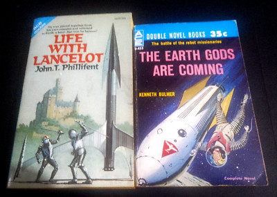 Ace doubles science fiction lot of two: Barton - St. Clair - Phillifent - Bulmer