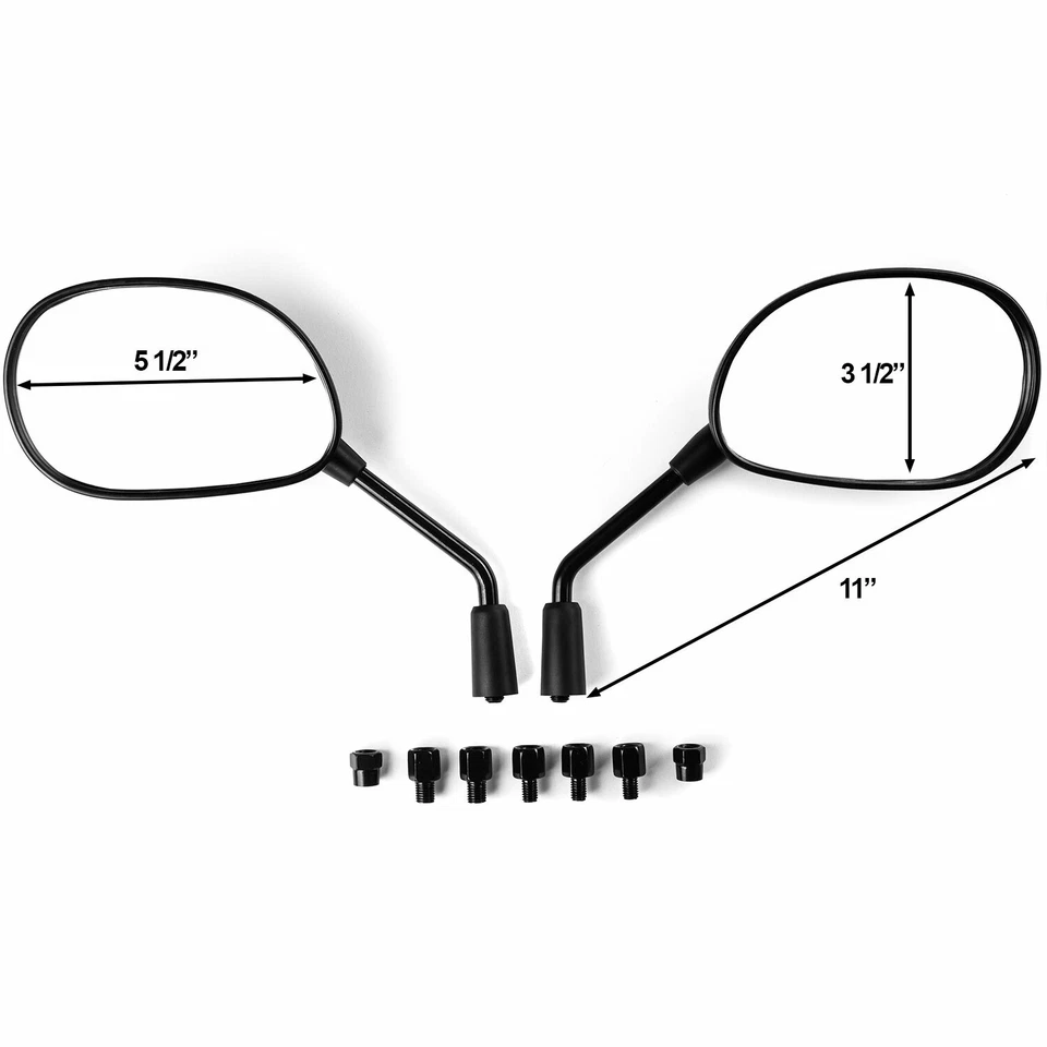 Espejos retrovisores negros para motocicleta Yamaha V-Star Vstar 950 1100 1300 Classic Stryker Foto 4 de 4