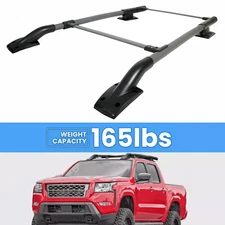 For 2005-2021 22 Nissan Frontier 4Door Black Cap Roof Rack Rail Luggage Carrier