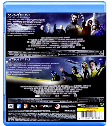 X-MEN: PACK DOBLE (Nuevo prec.) Prim. Generación,Dias del futuro pasa BLU-RAY 45 - Imagen 2 de 4