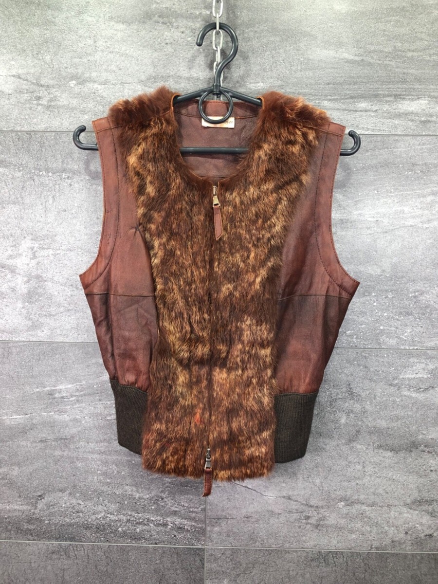 Emporio Armani natural Fur Vest size S | eBay