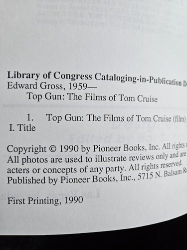 Top Gun The Films of Tom Cruise book, first printing 1990 - Picture 3 of 11