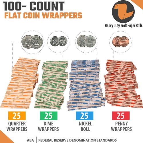 Coin Storage & Sorter Tubes 4 Color – Coded Coin Counters Tubes and Assorted ... - Picture 7 of 9