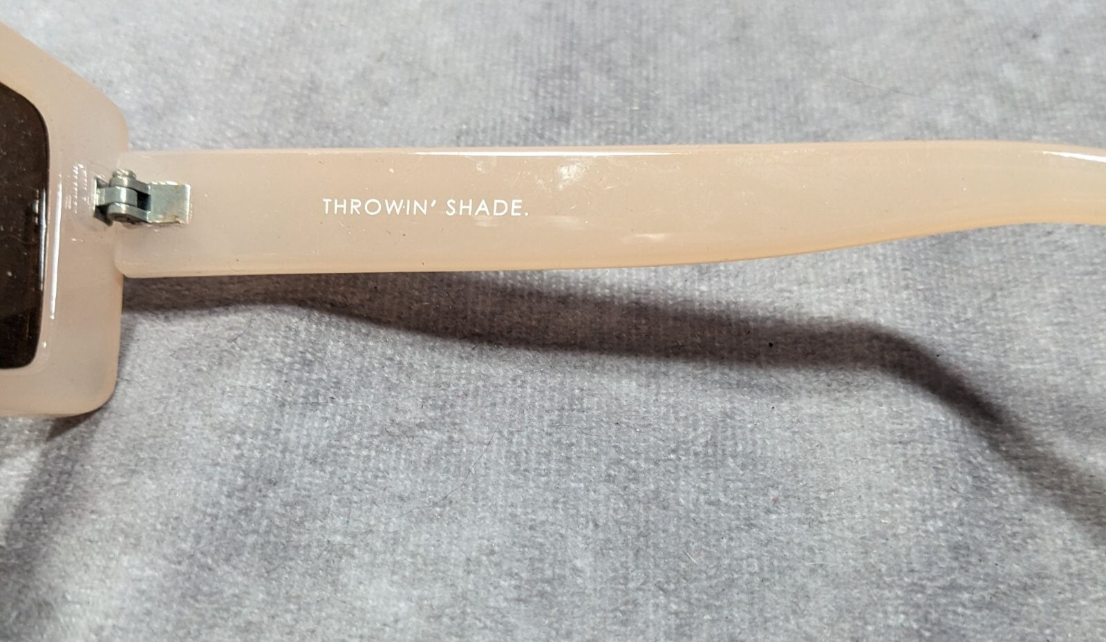 Throwin' Shade Beige Retro Rectangular Sunglasses - image 7