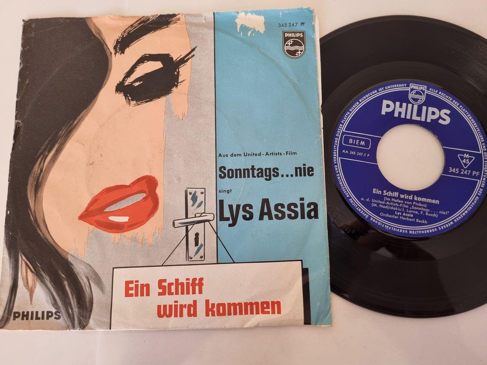 7"" Single Lys Assia - Ein Schiff wird kommen Vinyl Germany