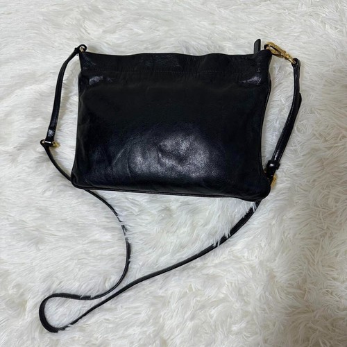 Borsa a tracolla MIU MIU Matelasse Pochette Pelle Nera Ferramenta Oro Usata 2503M - Foto 8 di 19