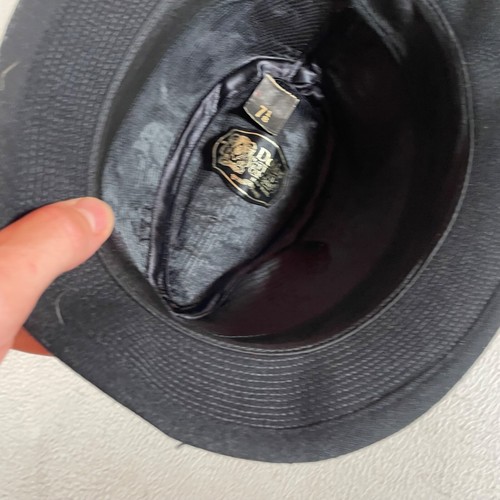 Vintage Dobbs Fifth Avenue Fedora Hat Mens 7 1/8 Black Wool New York Detective - Picture 12 of 13