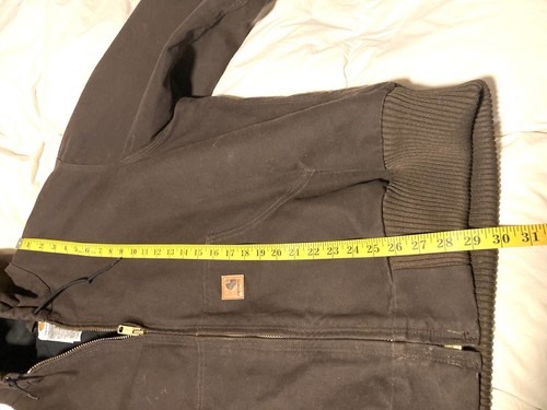 Carhartt J130 DKB Brown sandstone quilted flannel lined jacket Vintage - Picture 7 of 12