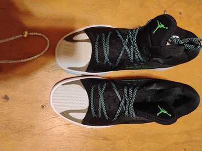 Jordan Zoom Separate Black  Green Air J On Tongue Multi On Bottom