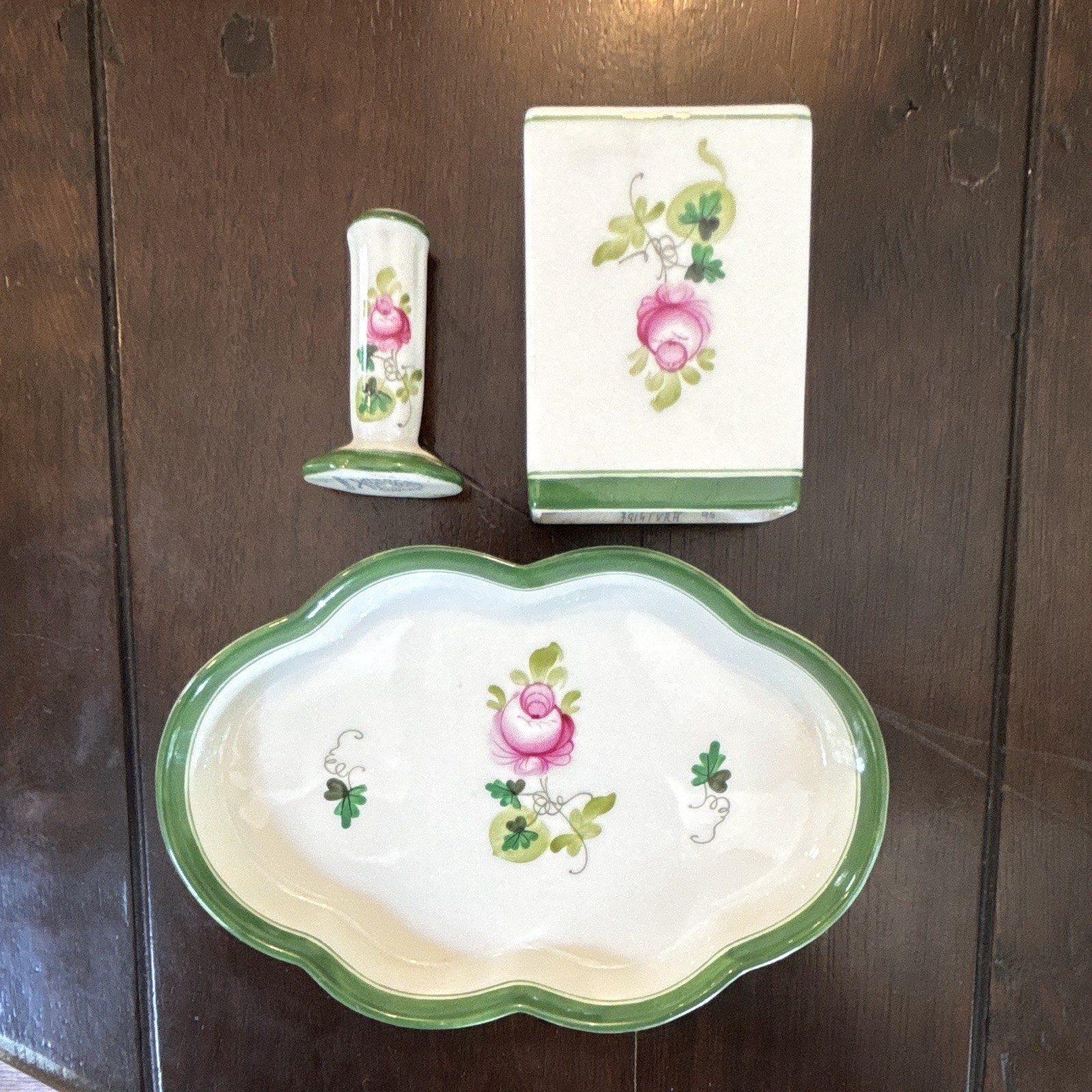 Herend Hungary Handpainted Smoking/Cigarette set
