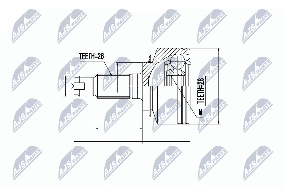 Fits NTY NPZ-HD-039 OUTER CV JOINT - Image 3