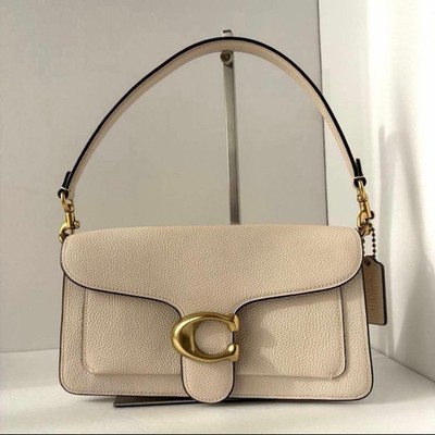 Coach Tabby 26 2Way Shoulder Bag Leather Beige Authentic G06121105