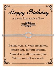 Birthday Gifts for Women, Love Knot Friendship Bracelets Gifts for Women Best Fr
