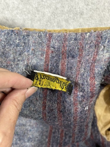 70s Wrangler Denim Blanket Lined Jacket Mens SZ 40 Faded- Collar is torn - Picture 16 of 24
