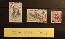lot timbres france oblitérés  année 1959 n° 1227 1228 1229
