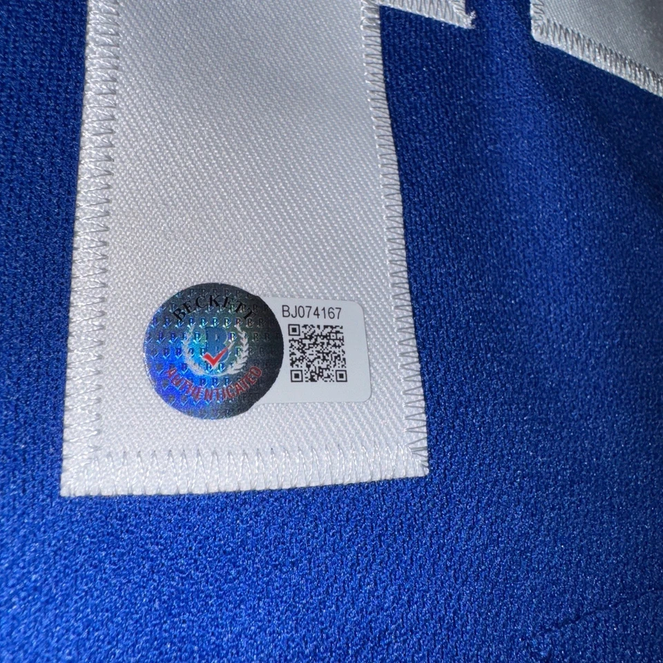 JERSEY FIRMADO/AUTOGRAFIADO DE MORGAN RIELLY TORONTO HOJAS DE ARCE BECKETT CERTIFICADO DE AUTENTICIDAD!! Foto 3 de 4