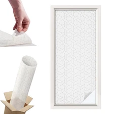 Frosted Glass Window Easy to Clean Surface Geometric Braid Abstraction