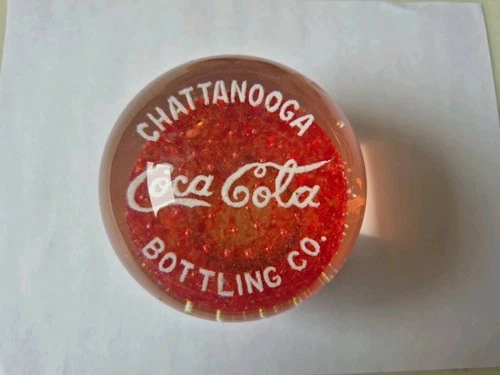 Vintage Coca Cola Chattanooga Bottling Co Paperweight Glass