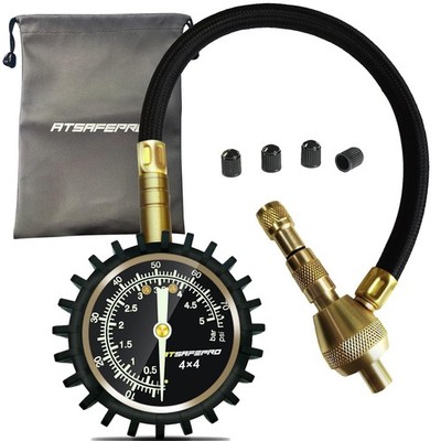 ATsafepro 2 in 1 Reifendruckprüfer Ablass Luftdruckprüfer 75Psi  Professional