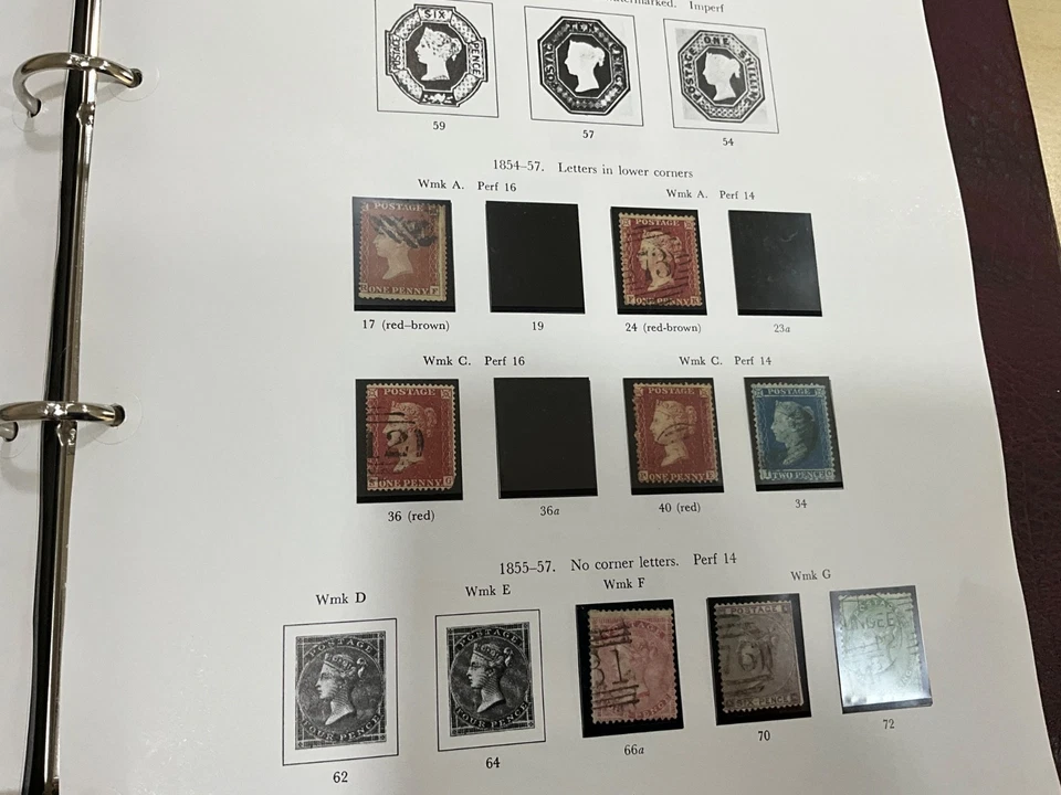 Gb Penny Negro Superficie Impresión Reyes Caballitos de Mar Calidad Bien Relleno SG ÁLBUM @222 Foto 3 de 4