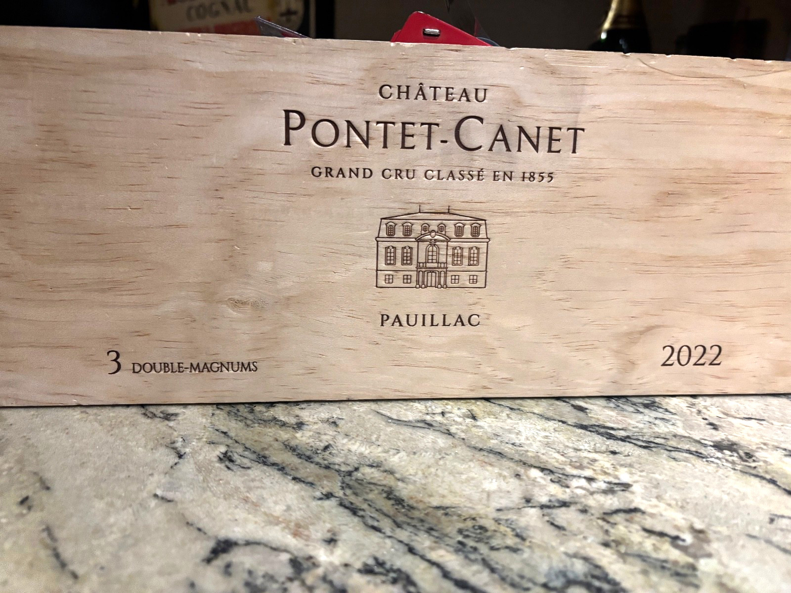 CH. PONTET CANET PAUILLAC REGION WINE CRATE PANEL  2022