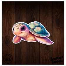 Cute Sea Turtle - Vinyl Decal Sticker - Car Window Laptop - ebn9087