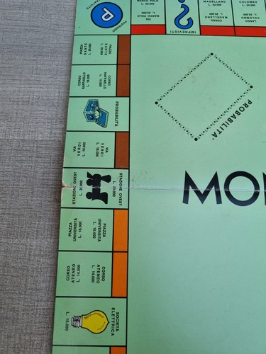Ricambio Tabellone Monopoli lire quadrato vintage discrete condizioni leggi - Foto 3 di 7