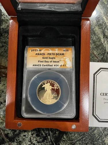 2011 $25 American Gold Eagle 1/2 Oz Ngc MS70 Early Releases 25th Anniversary