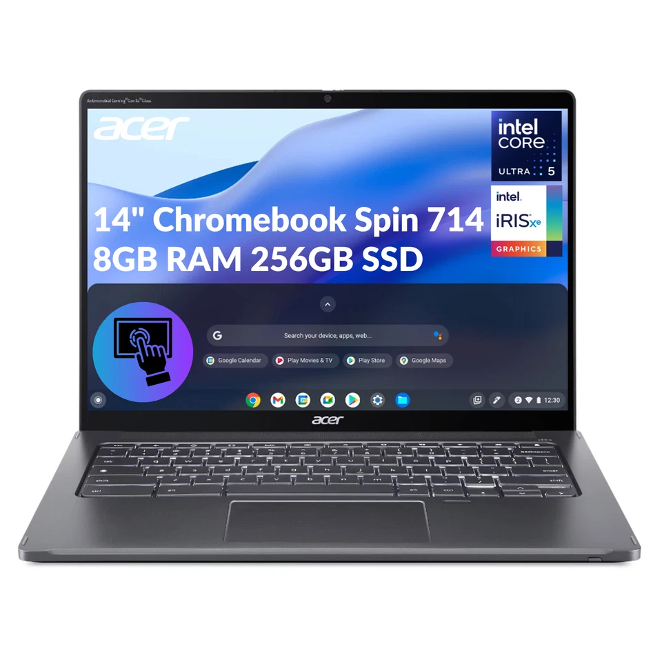 Acer Chromebook Spin 714 14" Pantalla Táctil 1920x1080 8GB RAM 256GB SSD Reacondicionado