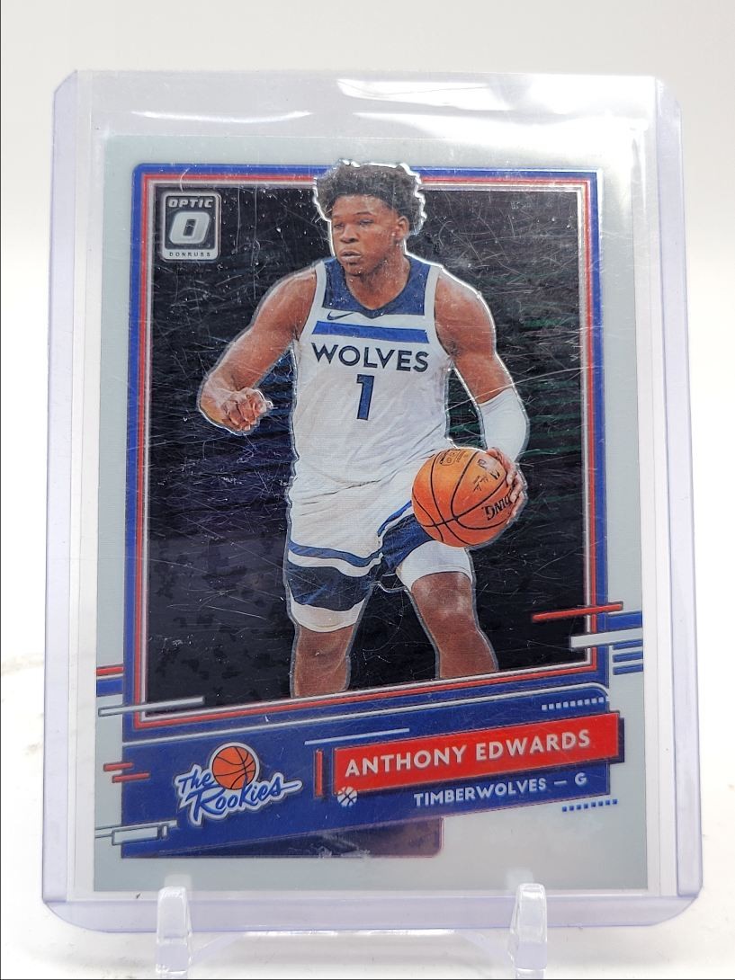 ANTHONY EDWARDS 2020-21 DONRUSS OPTIC THE ROOKIES TIMBERWOLVES RC Q5439