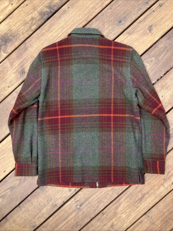 Рубашка мужская Ralph Lauren шерсть ягнят шерсть тартан клетчатая зеленая твидовая куртка S - Изображение 4 из 4