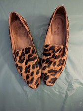 Madewell The Orson Womens Size 7 Loafer Leopard Print Shoes Calf Hair Leather