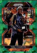2022 Panini Prizm WNBA Tina Charles GREEN ICE Connecticut Sun #200