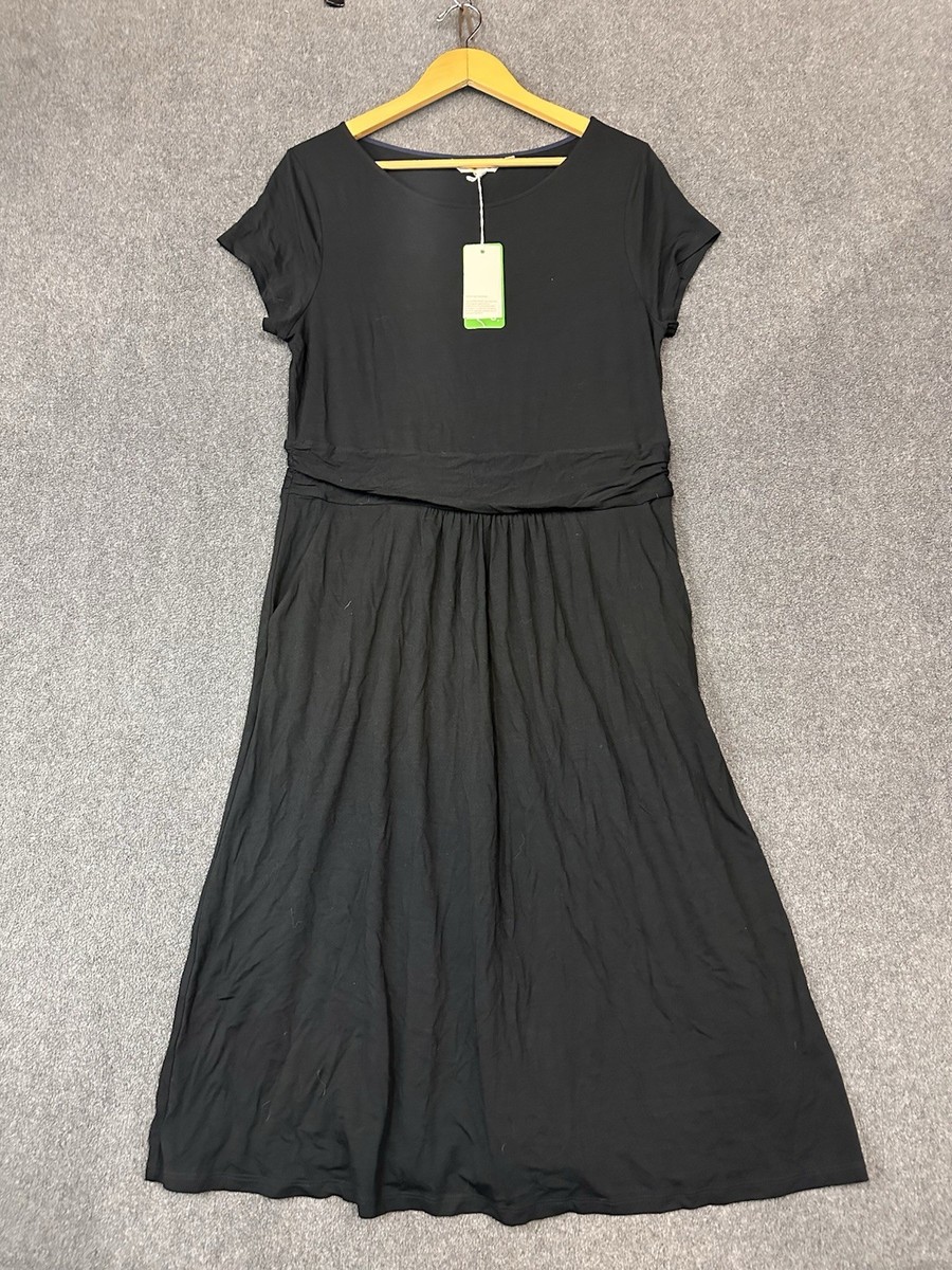 boden t shirt dress Boden T Shirt Dress Womens Size 6 Long Cream Navy Striped Cotton Long  Sleeve