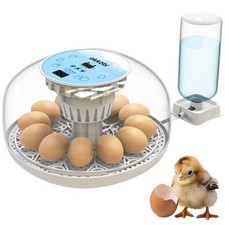 Egg Incubator 12/24 Eggs Auto Turning Humidity Control Clear View