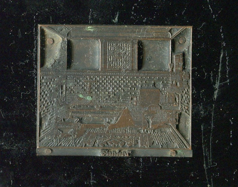 vintage copper electro printing block